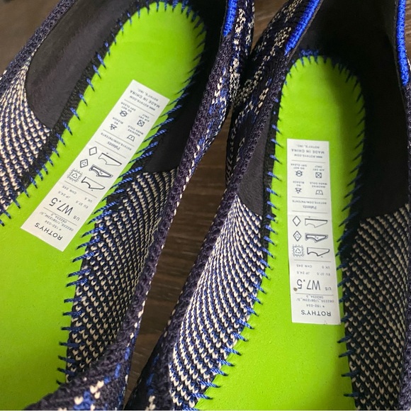 Rothy's The Point Il Indigo Cat Slip On Pointed Flats Womens 7.5 - Picture 13 of 13